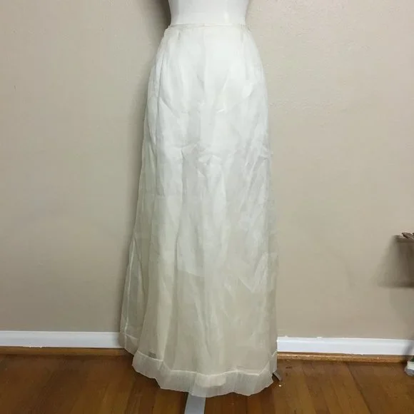 Vintage Bridal Bridesmaid Wedding Formal Neiman Marcus Ivory Cream Maxi  Skirt